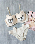 New High Quality Sexy Cute Bear Anime Soft Plush Design Bra & Panty Set Skin 0888
