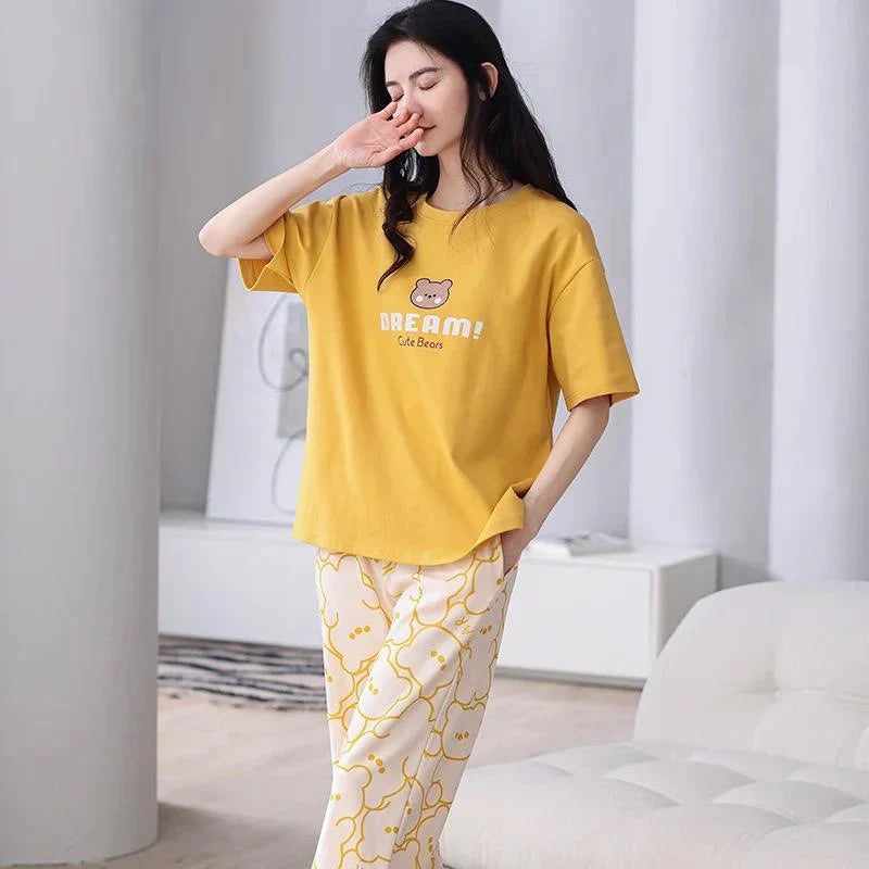 Teddy Dream Printed Night Suit