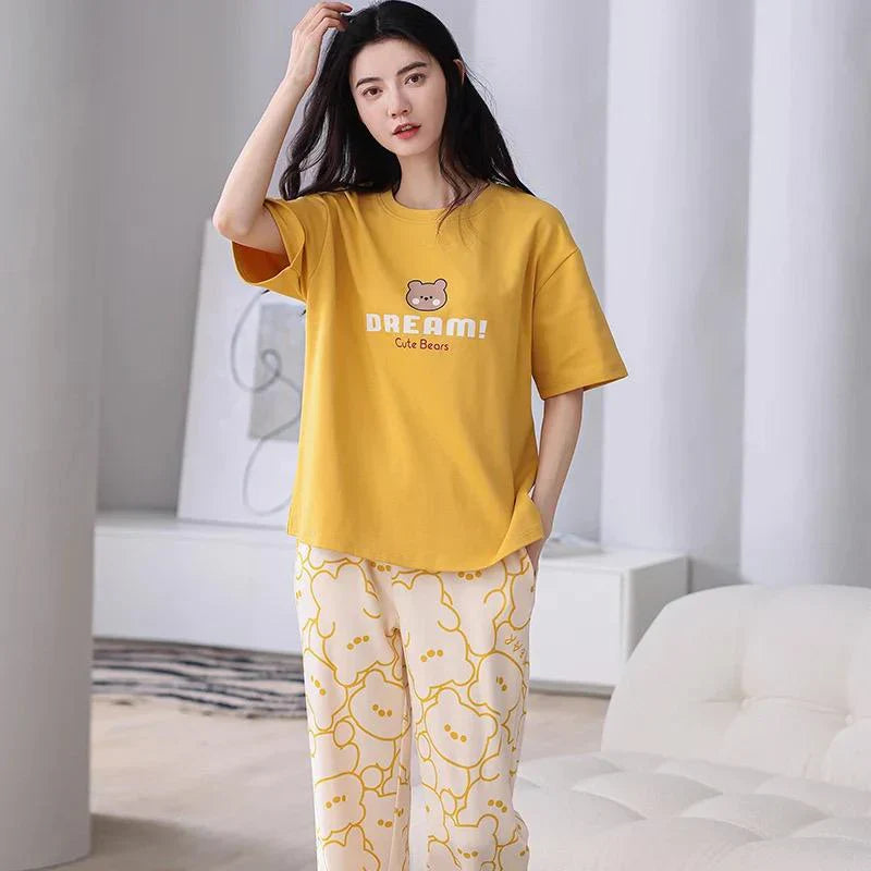 Teddy Dream Printed Night Suit