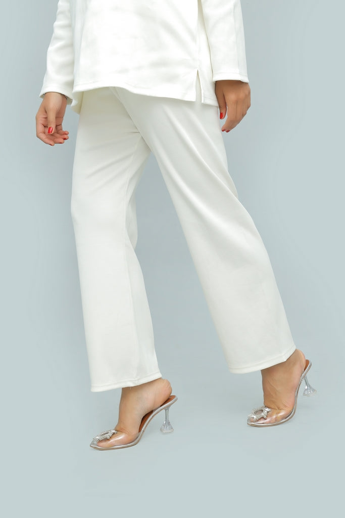 Winter Luxe Ribbed Knit Co-ord – Soft Ivory