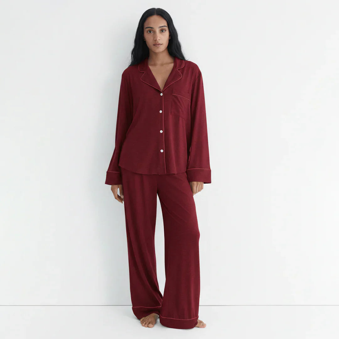 Bloom Pajama Set - Deep Red