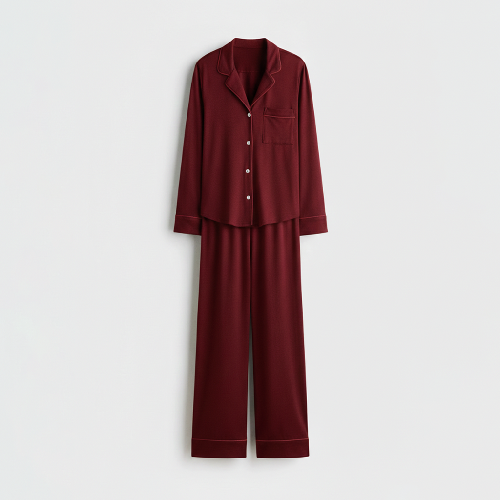 Bloom Pajama Set - Deep Red