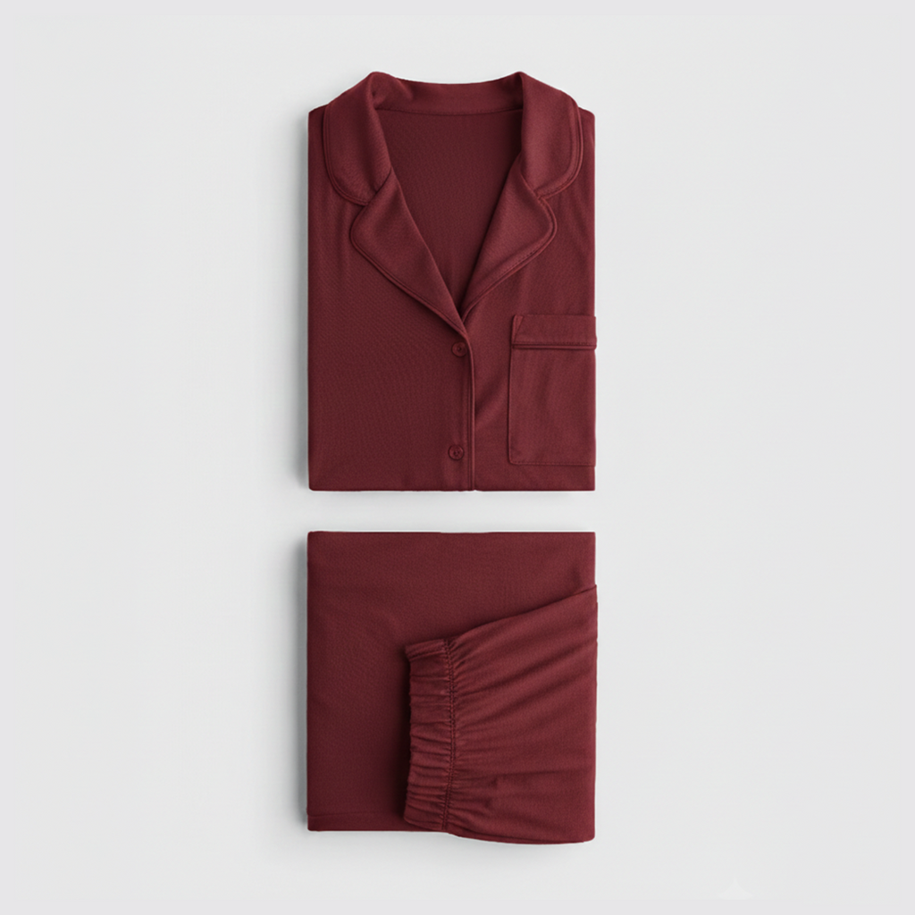 Bloom Pajama Set - Deep Red