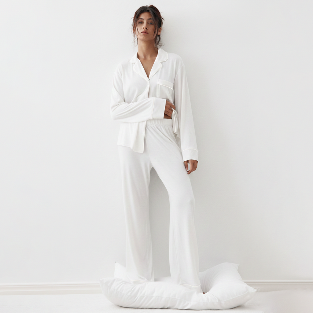 Bloom Pajama Set - White