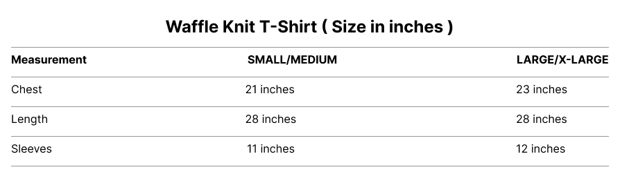 OVER-SIZED WAFFLE KNIT TEE - BIEGE