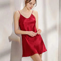 Silk Slips Nighty -Red